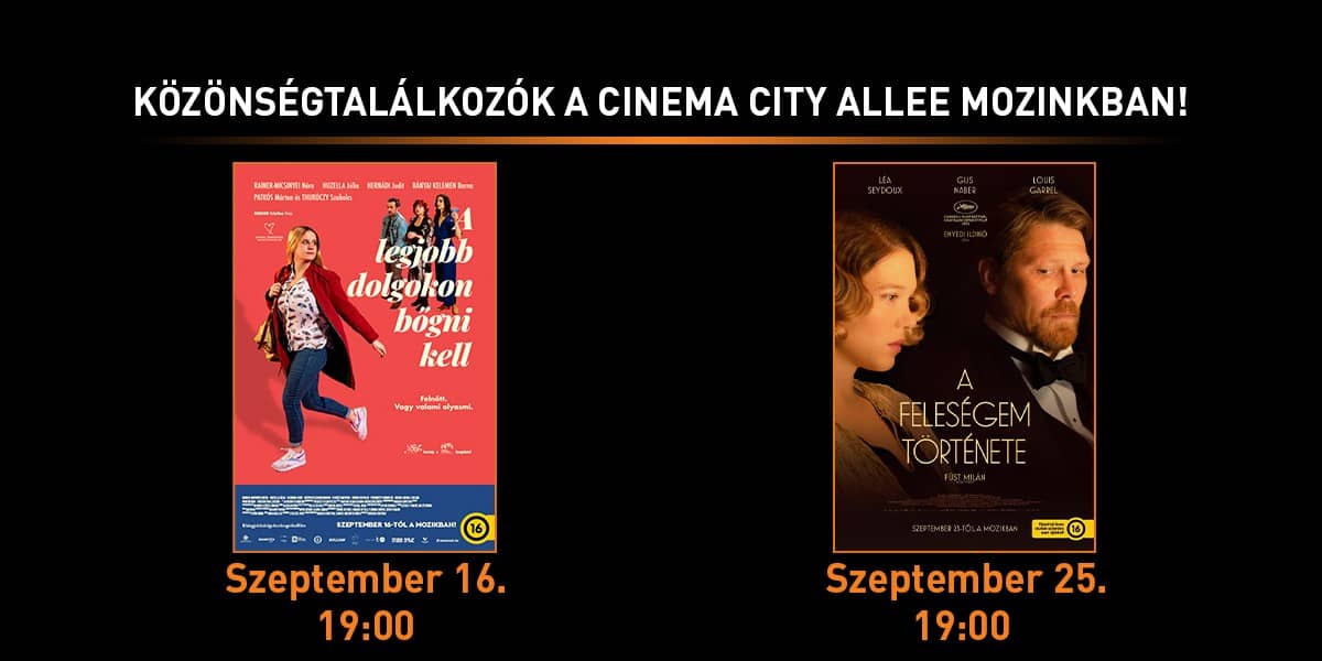 ❏ Közönségtalálkozók a Cinema City Allee moziban