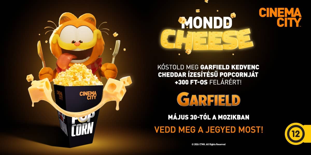 ❏ Garfield cheddar ízesítésű popcorn