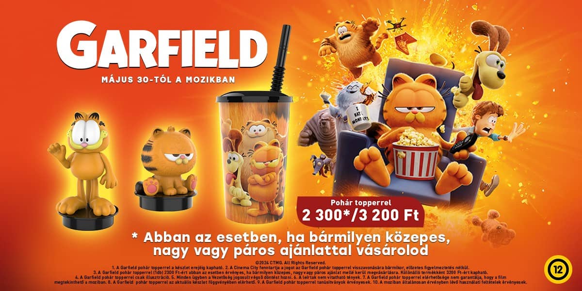 ❏ Garfield pohár topperrel