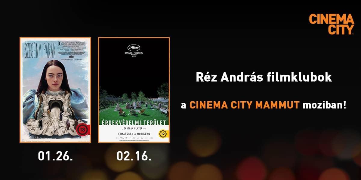 ❏ Réz András filmklubok: 01.26, 02.16.