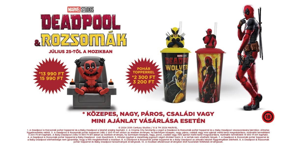 ❏ Deadpool & Rozsomák pohár topperrel