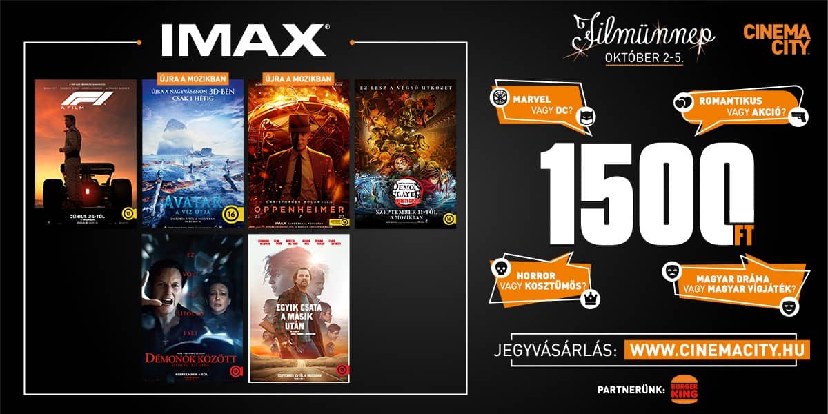 ❏ IMAX filmek újra a mozikban!