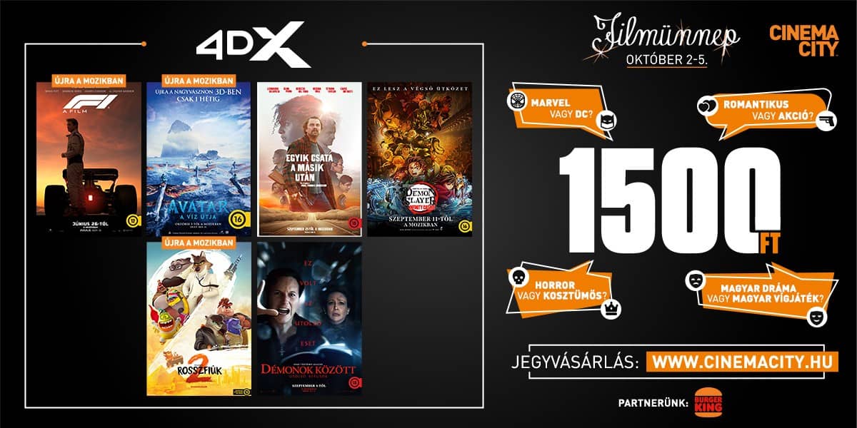 ❏ 4DX filmek újra a mozikban!