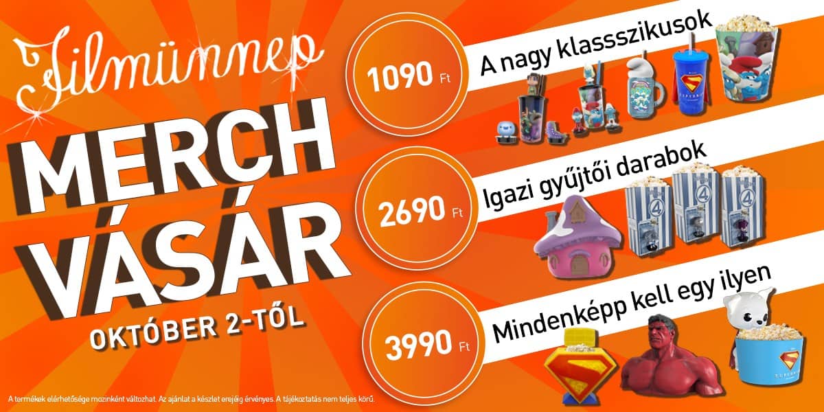 ❏ Filmünnep merch vásár október 2-től