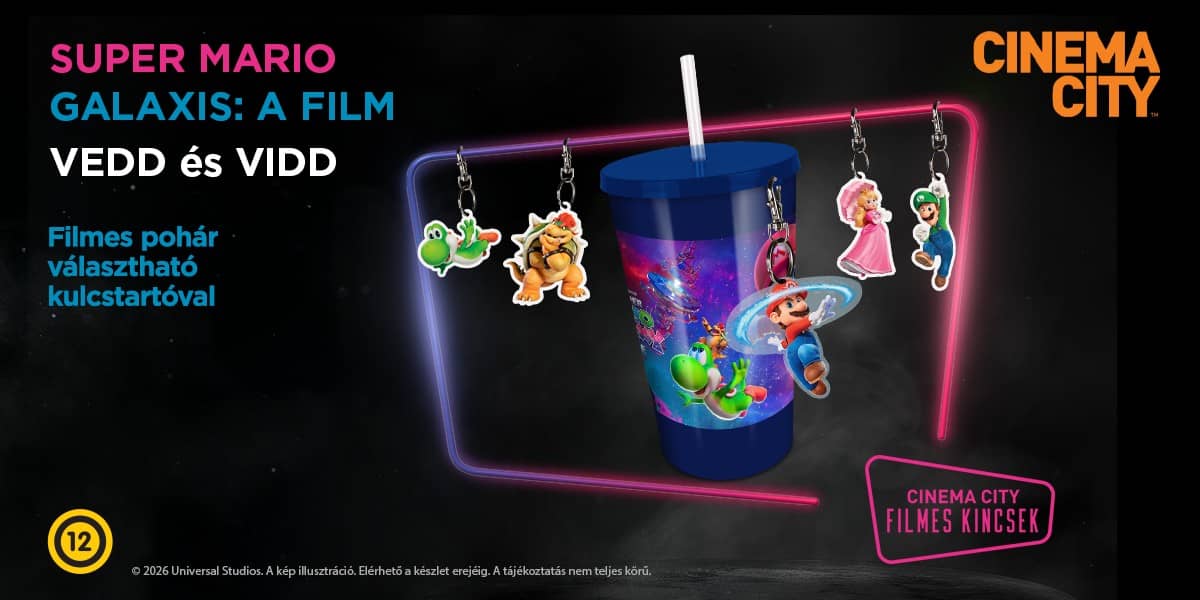 ❏ Super Mario filmes pohár választható kulcstartóval