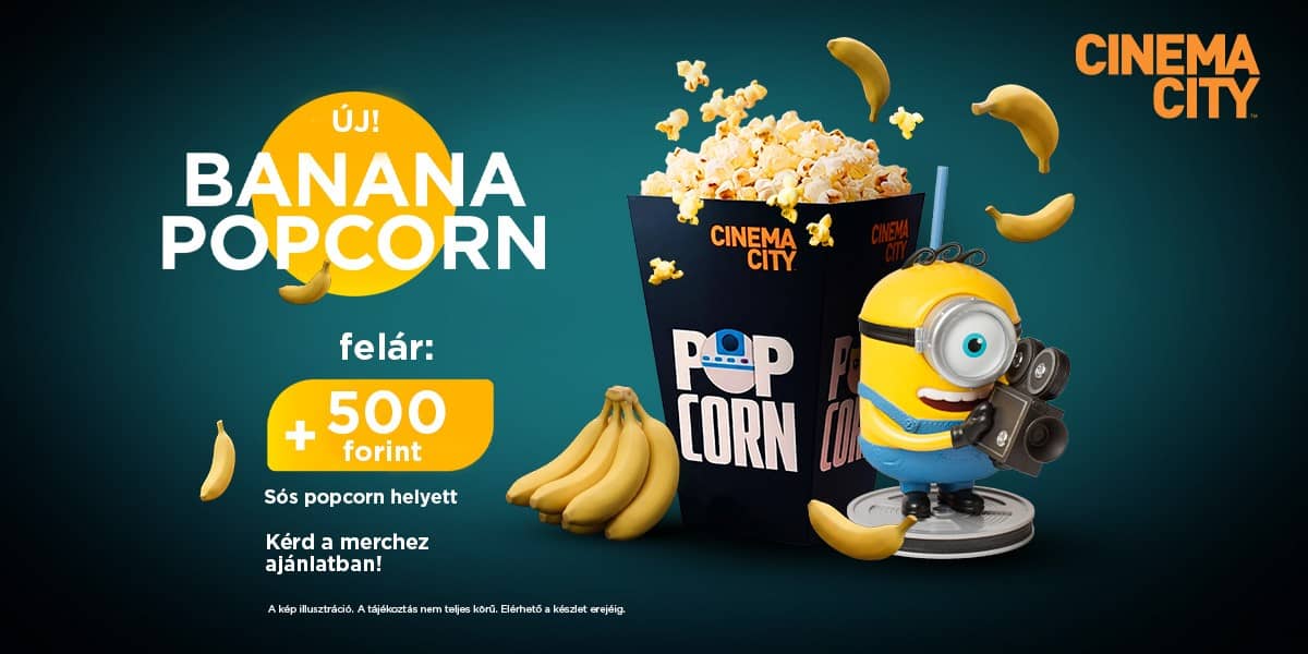 ❏ Minyonok és szörnyek új banán ízű popcorn