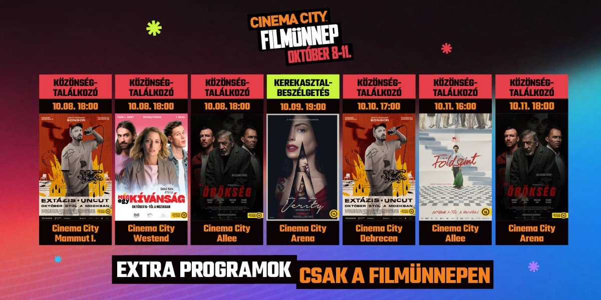 ❏ Cinema City Filmünnep - extra programok